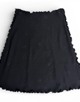 Haystacks Jacquard Knit Bias Black Doily Jacquard Knit Bias Skirt