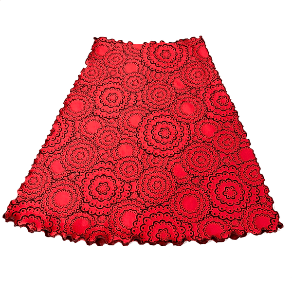 【新品】6(ROKU) LOOP JACQUARD SKIRT Jacquard Midi Skirt With Roses | Blugirl