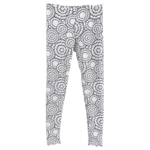 White Doily Jacquard Knit Leggings – Haystacks