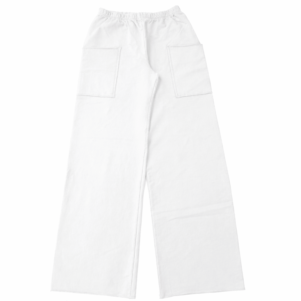Haystacks pant Leelanau Cotton French Terry Crop Length 25" Pant (White)