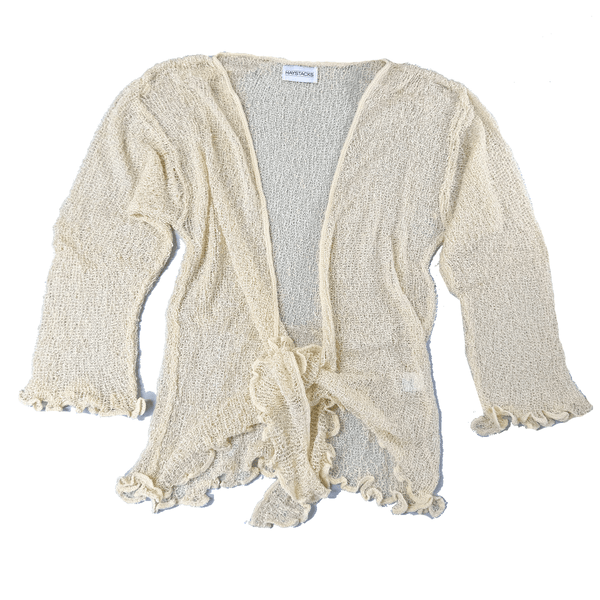 トップス andequal sheer pattern knit IVORY Joslyn Sheer Sweater Ivory Star - FINAL SALE