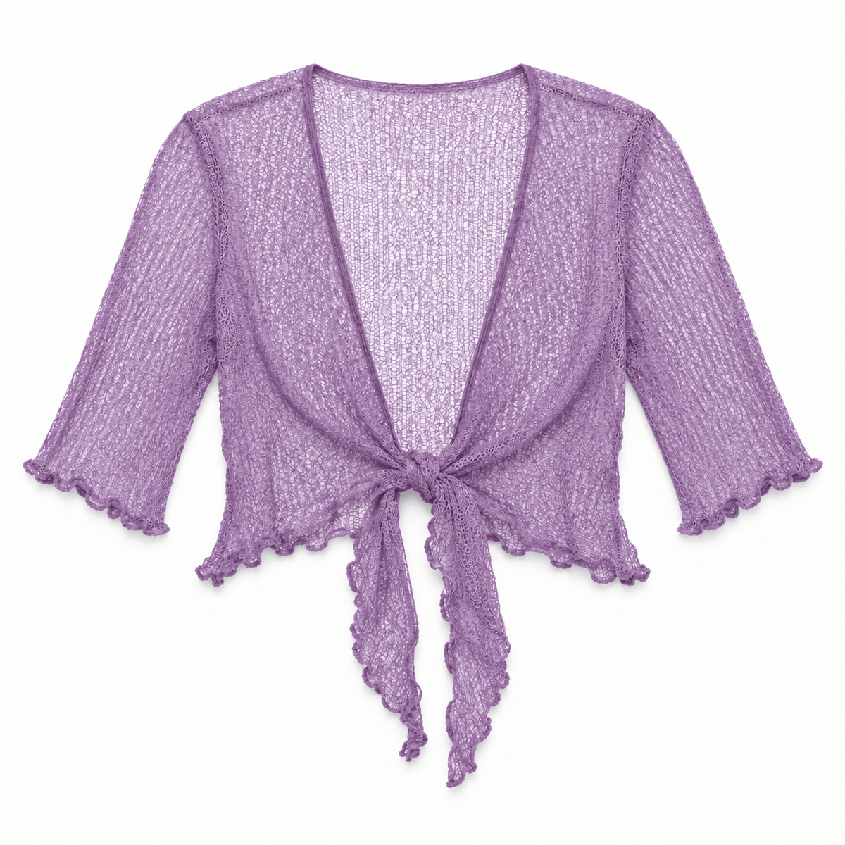 Haystacks shawl Lightweight Knit Cross Front Shrug - Iris