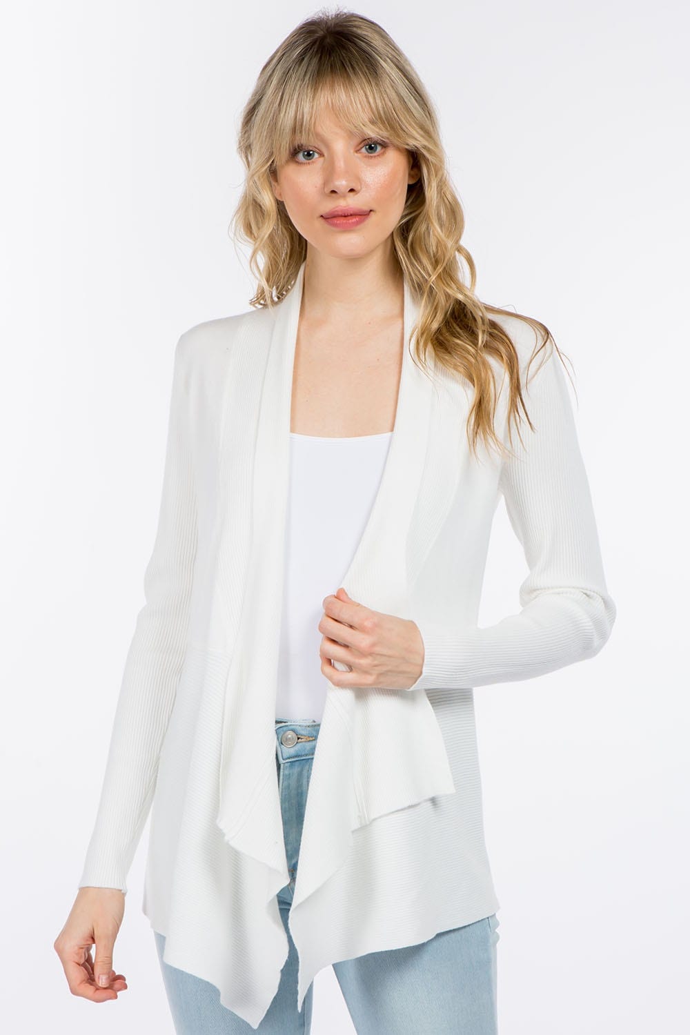 Olivia Open Front Waterfall Cardigan – Haystacks