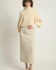 Haystacks Sweater One Size Cocoon Longsleeve Crop Sweater - Ivory