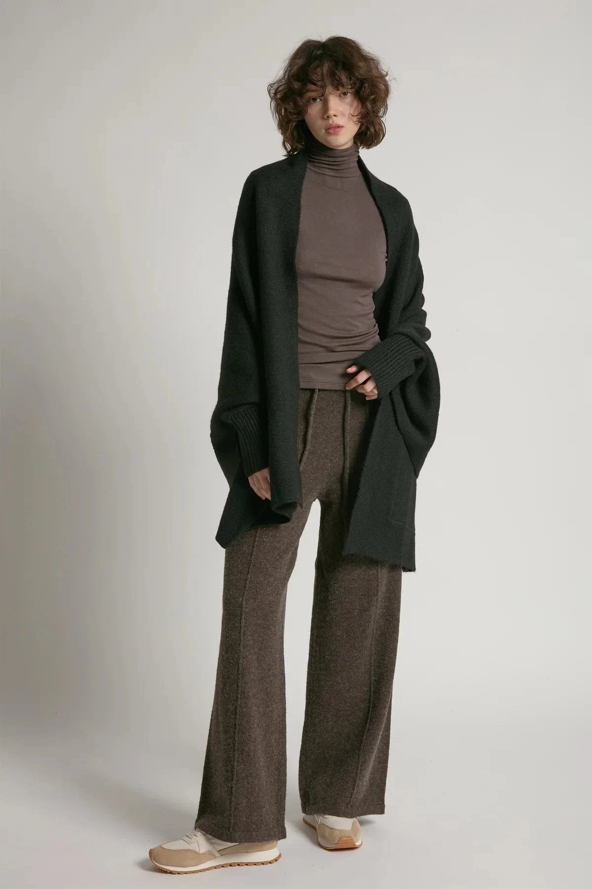Haystacks Sweater One size Pocket Shrug Cape Cardigan Sweater - Black