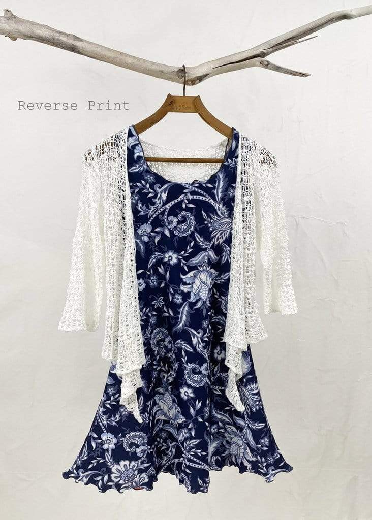 Haystacks Sweater Tie Front Popcorn Sweater Shrug (White)