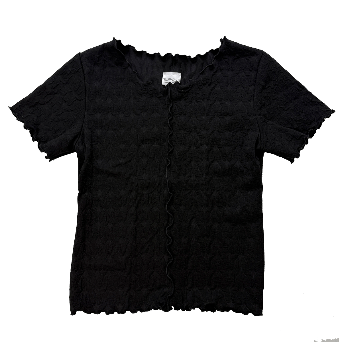 Haystacks top Broken Twill Short Sleeve Lettuce Tee