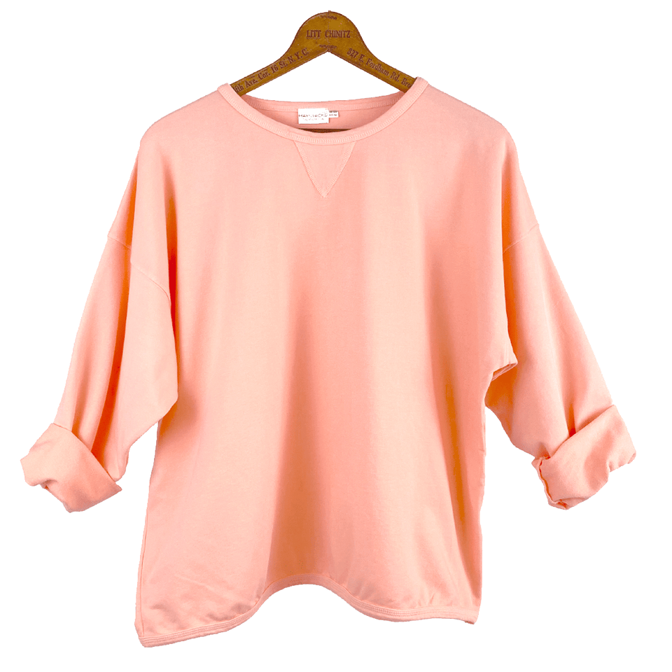 Haystacks top Creamsicle Leelanau Cotton French Terry Sweatshirt