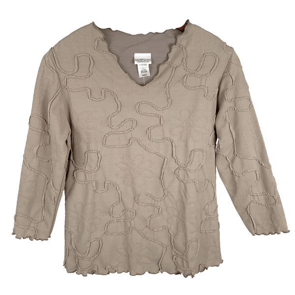Desert Taupe Conduit Surreal Textured Top – Haystacks