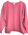 Haystacks top One Size/Free Size Leelanau Cotton Terry Boxy Sweatshirt (Barn)