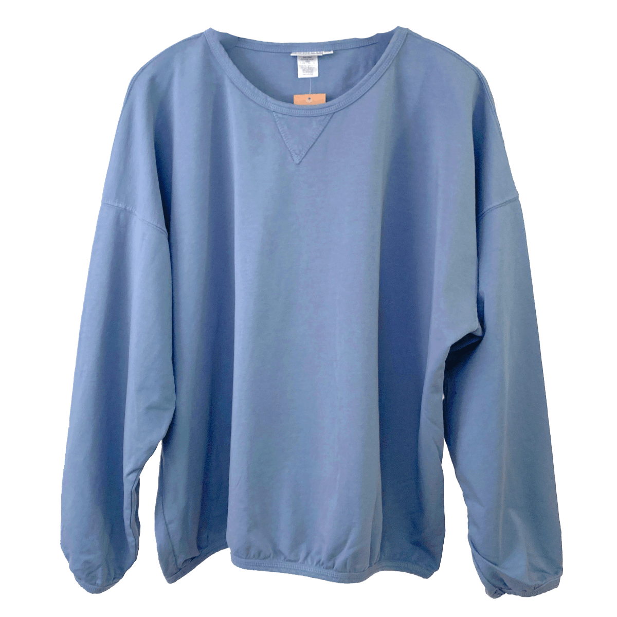 Haystacks top One Size/Free Size Leelanau Cotton Terry Boxy Sweatshirt (Bluestone)