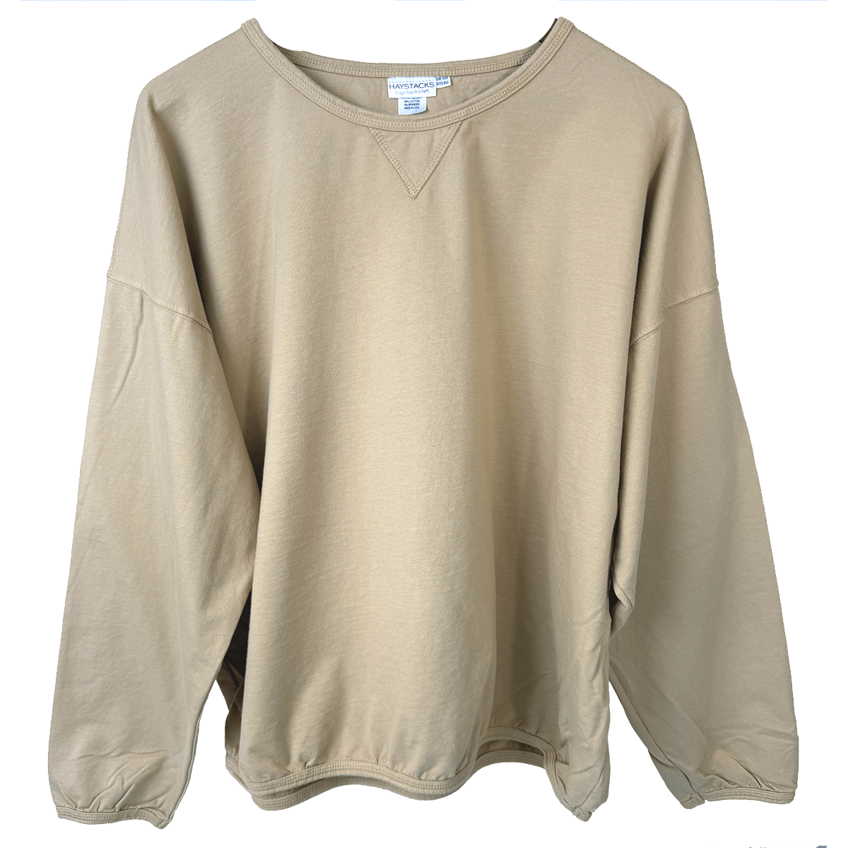 Haystacks top One Size/Free Size Leelanau Cotton Terry Boxy Sweatshirt (Canoe)