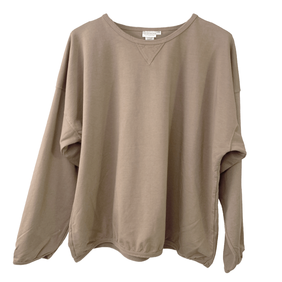 Haystacks top One Size/Free Size Leelanau Cotton Terry Boxy Sweatshirt (Coffee)