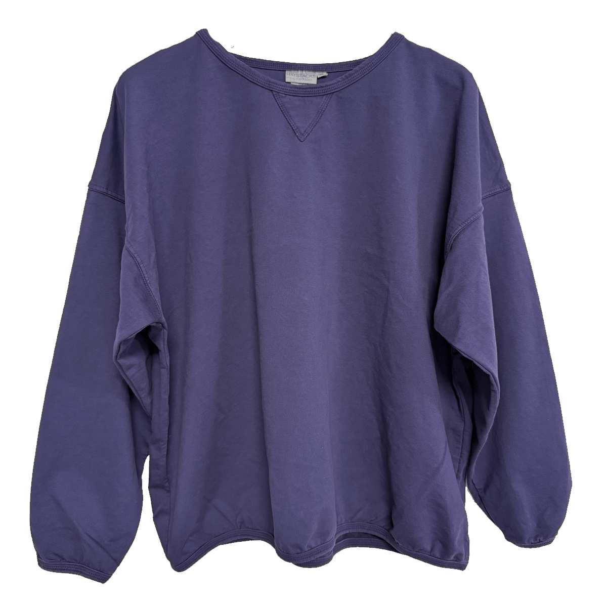 Haystacks top One Size/Free Size Leelanau Cotton Terry Boxy Sweatshirt (Concord)