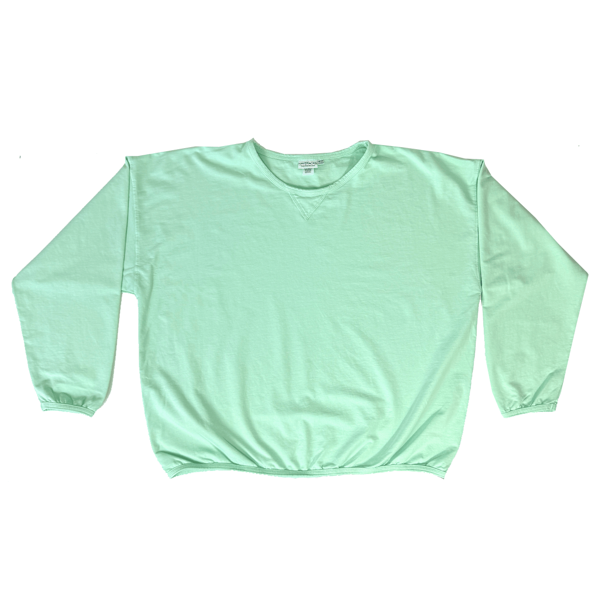 Haystacks top One Size/Free Size Leelanau Cotton Terry Boxy Sweatshirt (Mint)