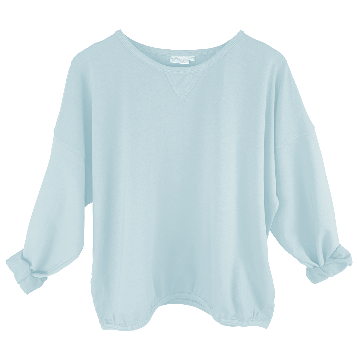 Haystacks top One Size/Free Size Leelanau Cotton Terry Boxy Sweatshirt (Tile)