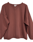 Haystacks top One Size/Free Size Leelanau Cotton Terry Boxy Sweatshirt (Timber)