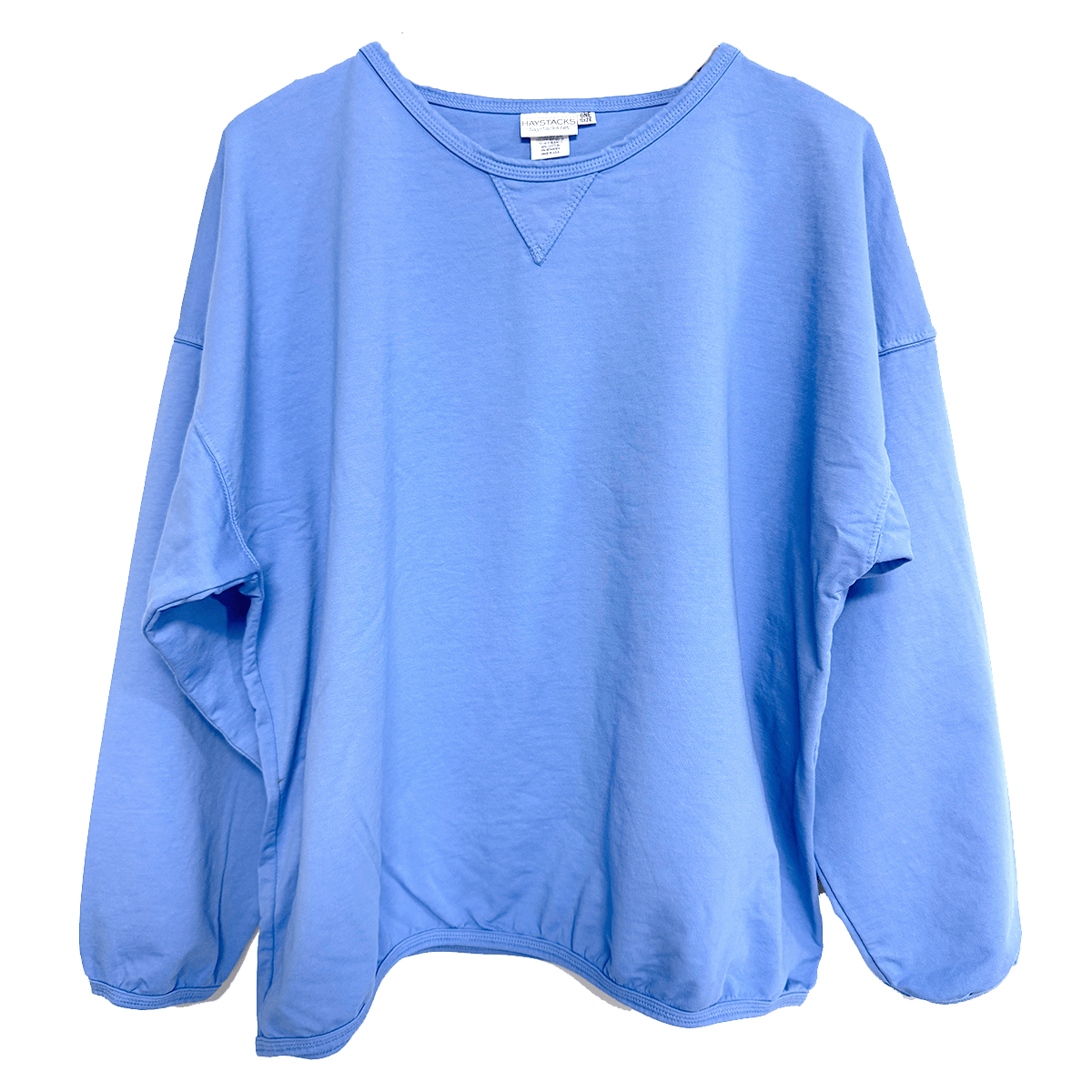 Haystacks top One Size/Free Size Leelanau Cotton Terry Boxy Sweatshirt (Topsail)