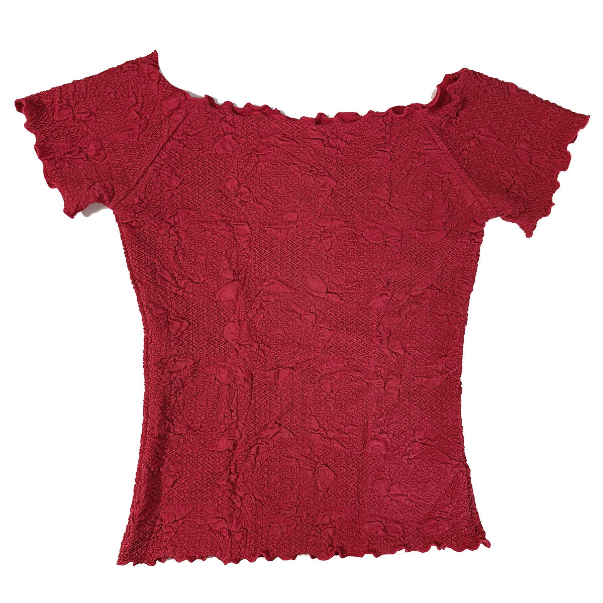 Haystacks top Rococco Red Lyrac Textured Ballet Top
