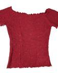 Haystacks top Rococco Red Lyrac Textured Ballet Top