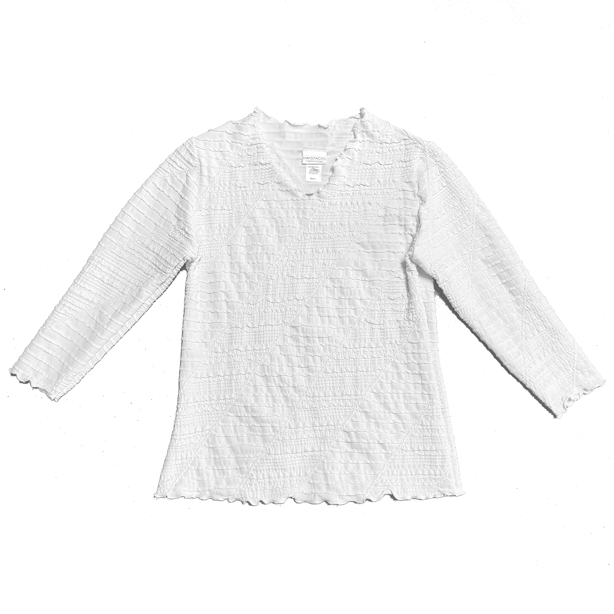 Haystacks top White Amuleto Surreal Textured Top