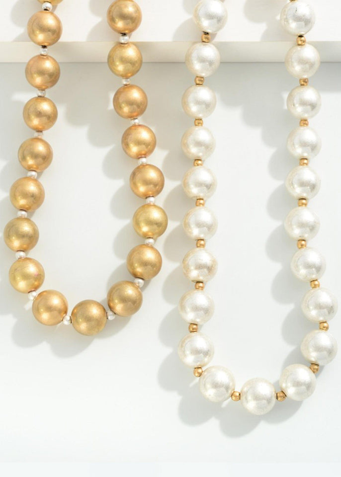judson & co. jewelry Beaded Metal Chunky Necklace