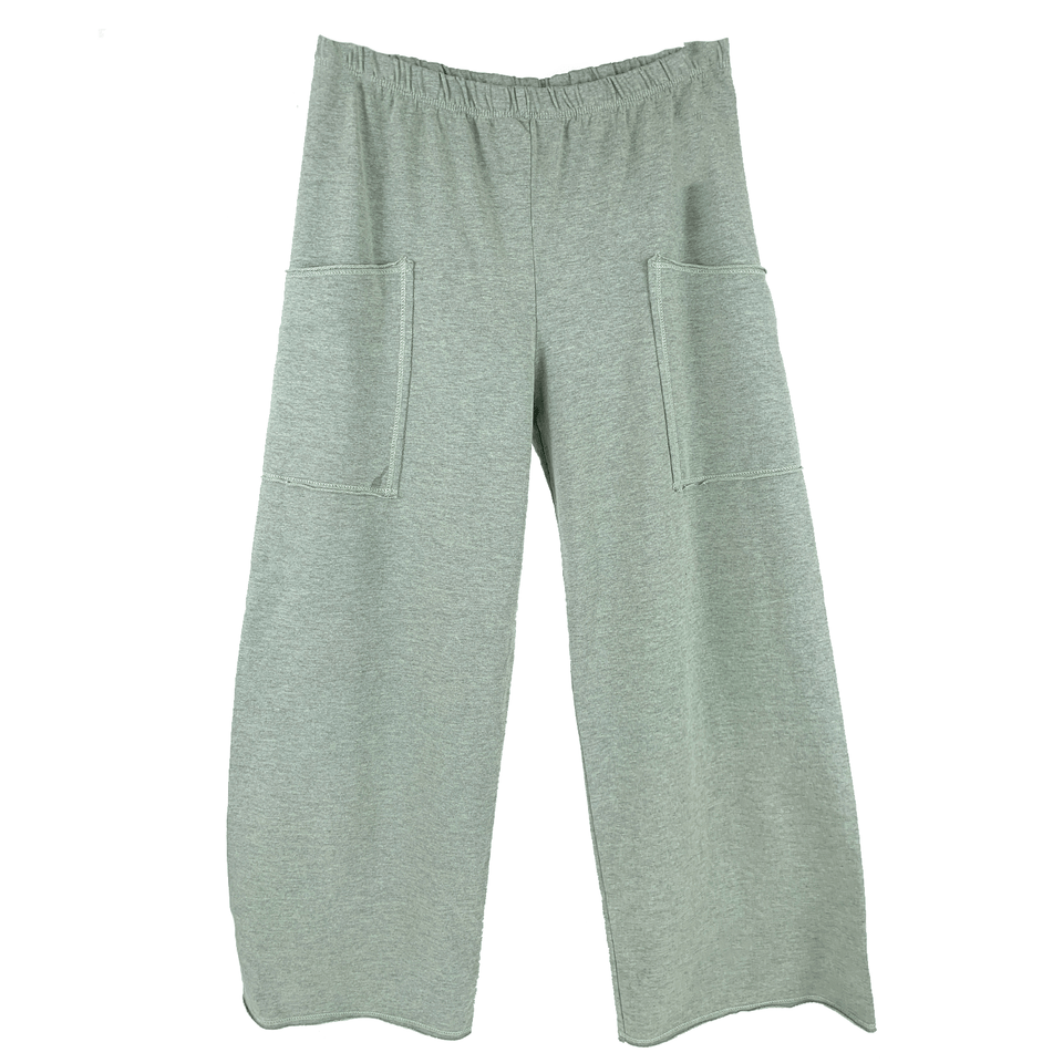 Leelanau Cotton pant Eucalyptus / Small Haystacks Leelanau Cotton French Terry Cropped Pant