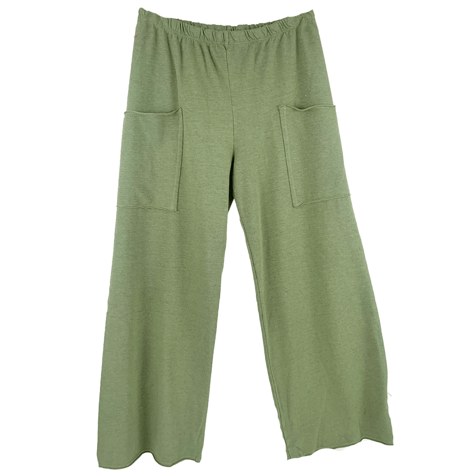 Leelanau Cotton pant Heather Thyme / Small Haystacks Leelanau Cotton French Terry Cropped Pant