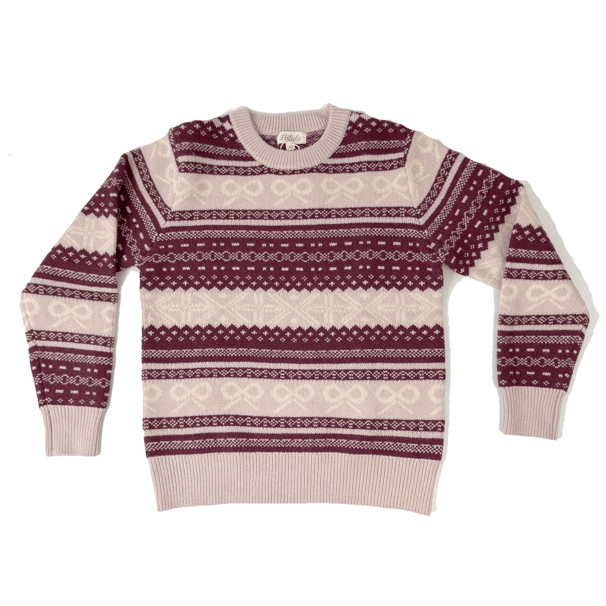 Listicle Sweater Listicle Fair Isle Sweater - Cranberry