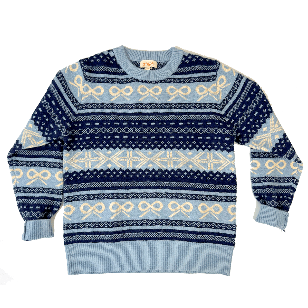 Listicle Sweater Listicle Fair Isle Sweater - Navy