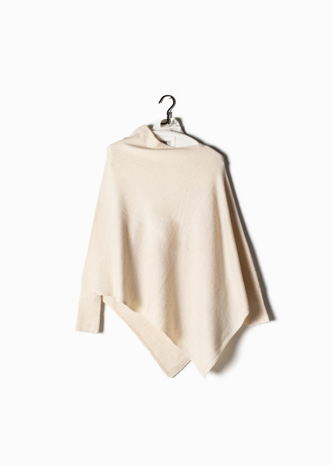 Look by M Sweater Ivory Handkerchief Hem Sweater