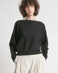 Look By M Sweater One size Aura Longsleeve Crop Sweater - Black