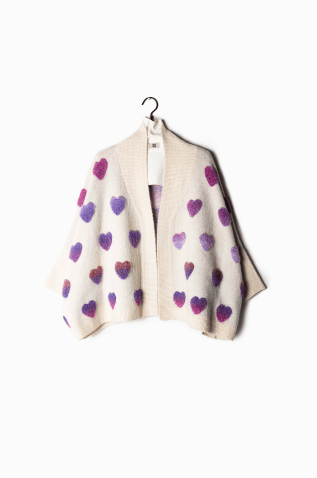Look by M Sweater Sweet Love Open Front Cardigan