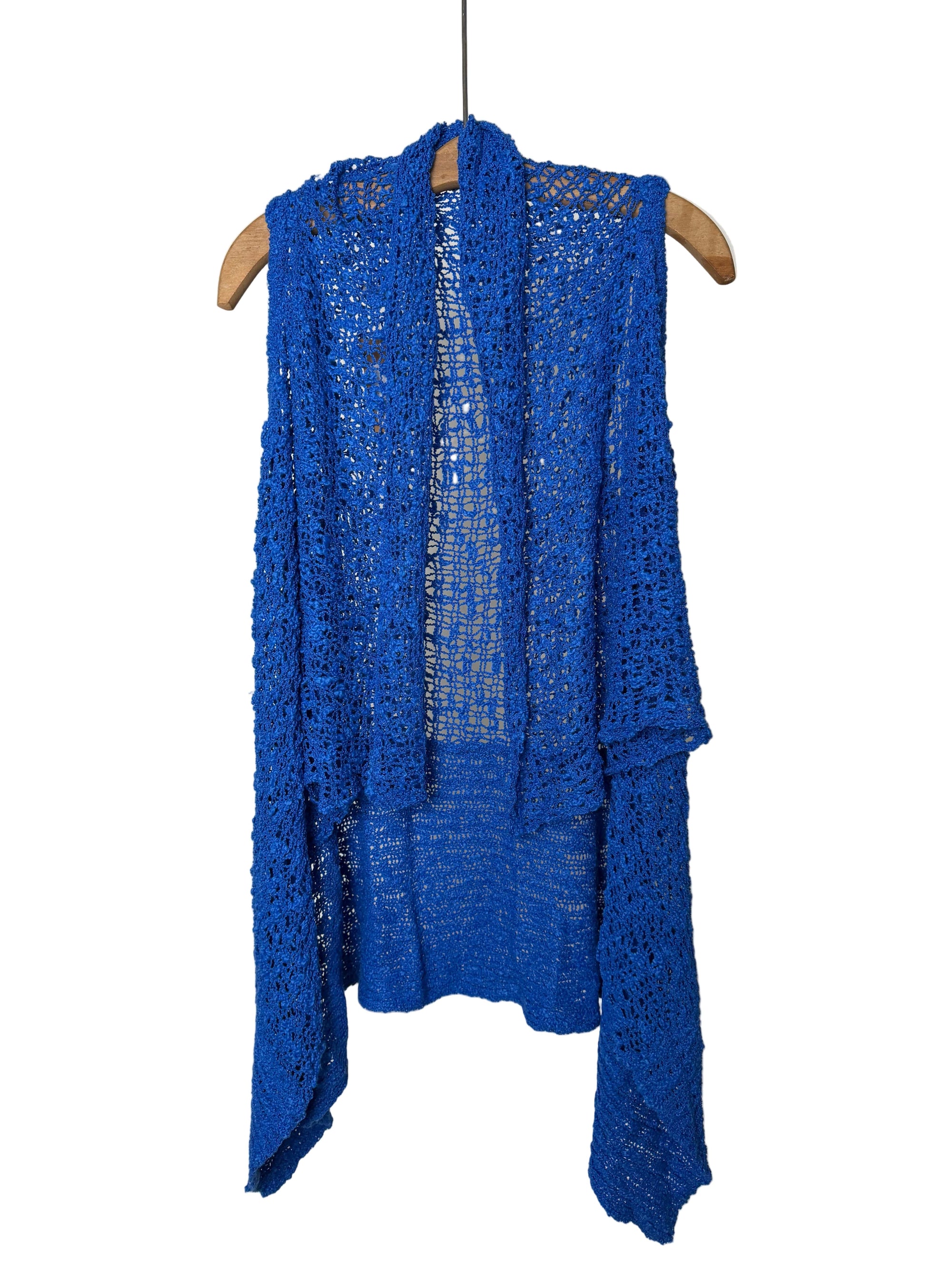 Lost River vest Reversible Popcorn Knit Shawl Vest - Azul