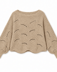 Magic Scarf Sweater Sunday Cable Knit Poncho Sweater - Beige