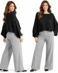 Magic Scarf Sweater Sunday Cable Knit Poncho Sweater - Black
