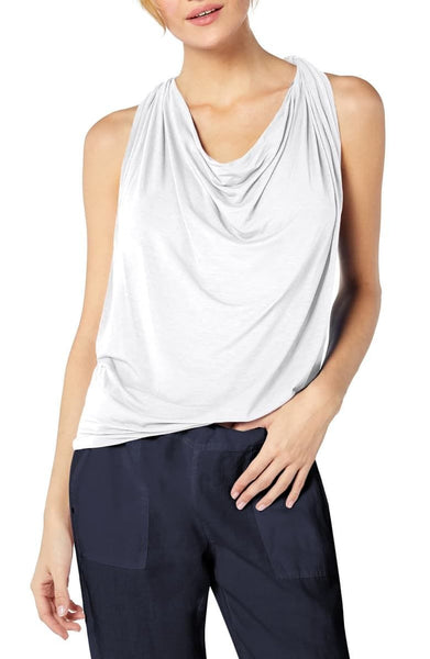 Michael Stars Jersey Lycra Draped Neck Halter Top - 12