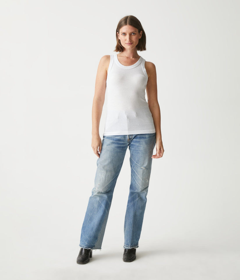 Michael Stars top White Michael Stars Paloma Shine Tank Top