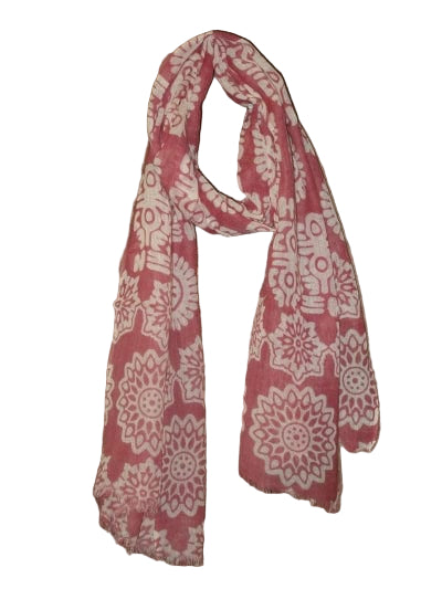 Nusantara Medallion Print Sheer Wool Stole