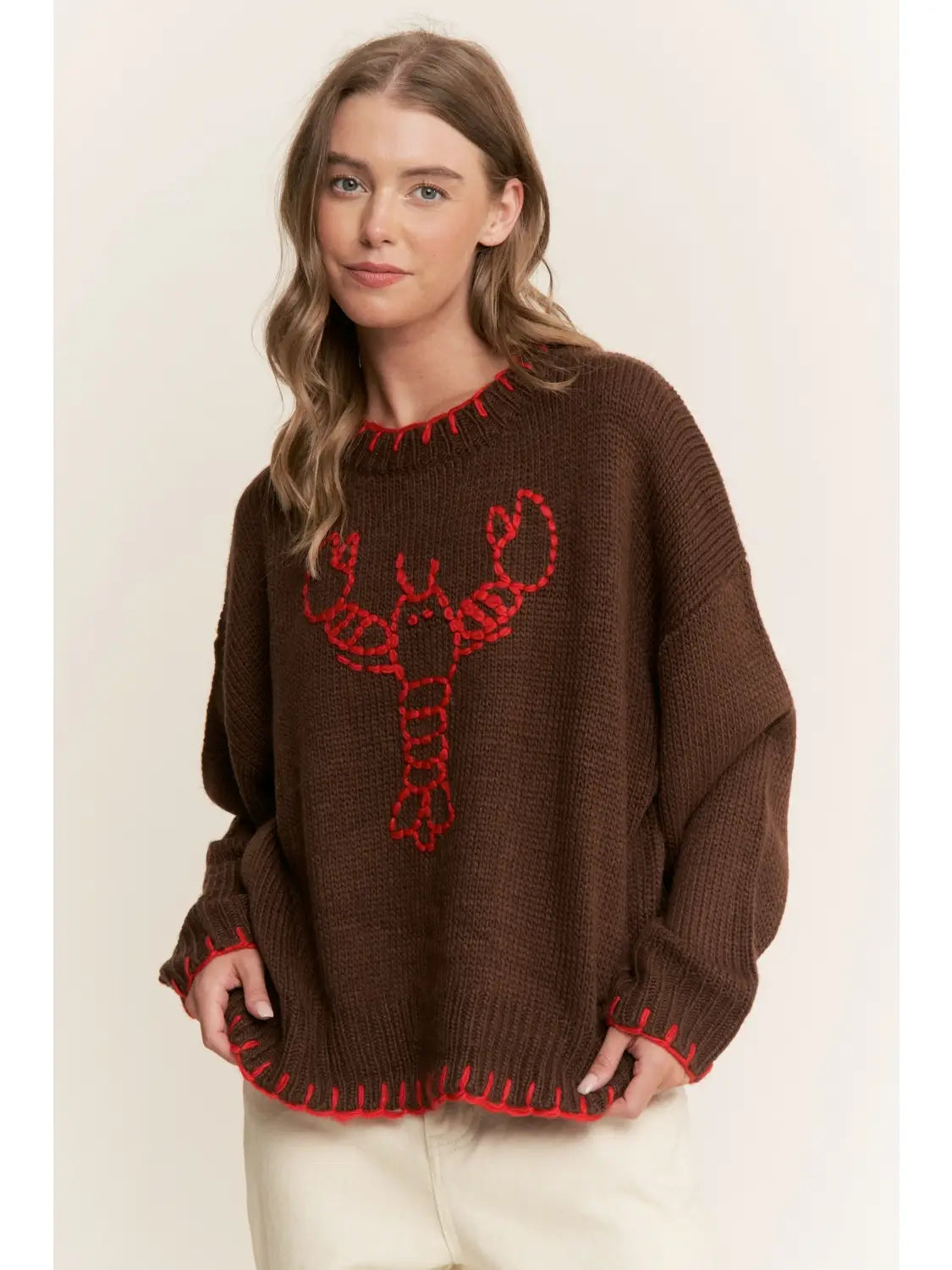 Sweet Generis Sweater Brown / Extra Small Coastal Lobster Pullover