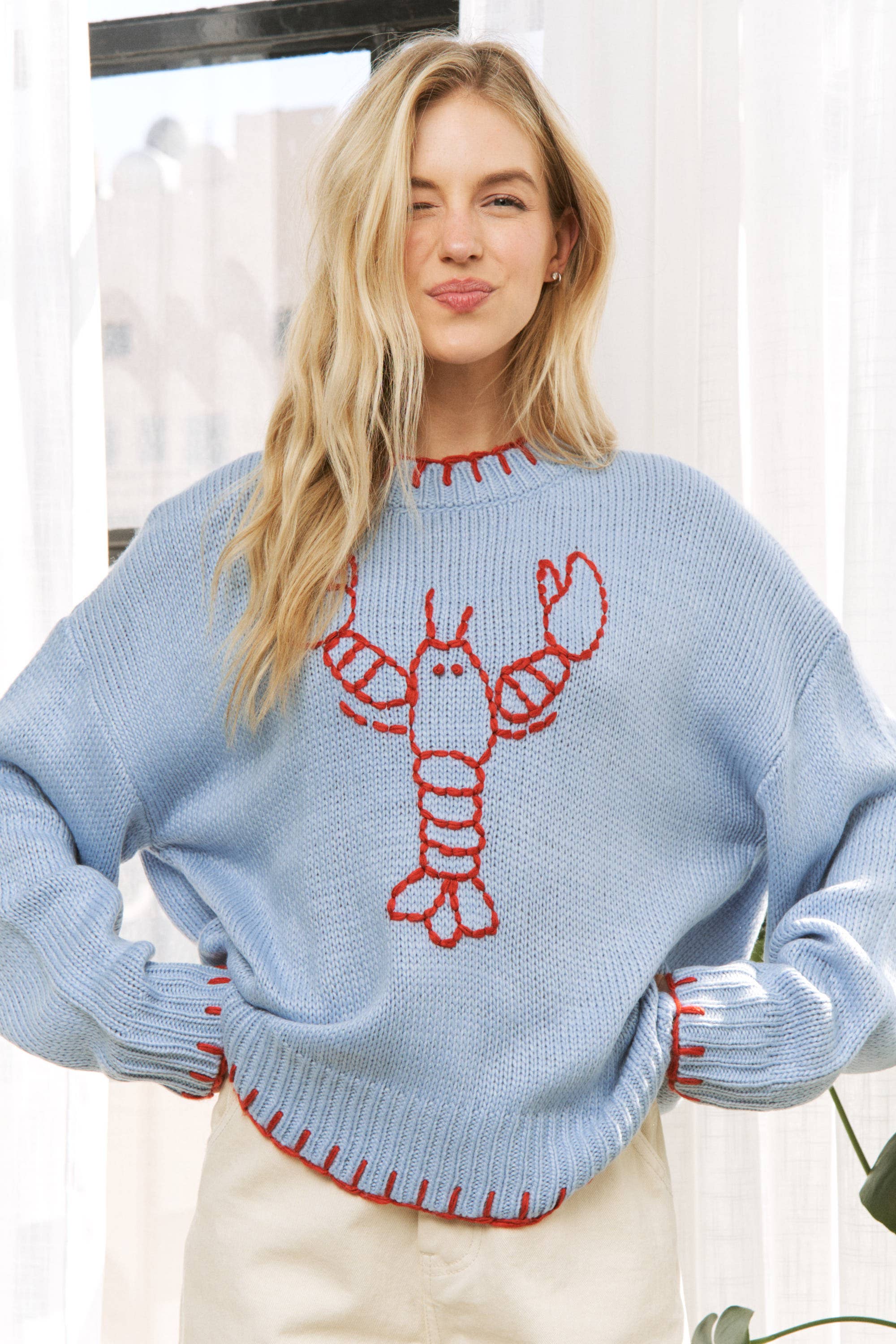 Sweet Generis Sweater Lovely Lobster Pullover