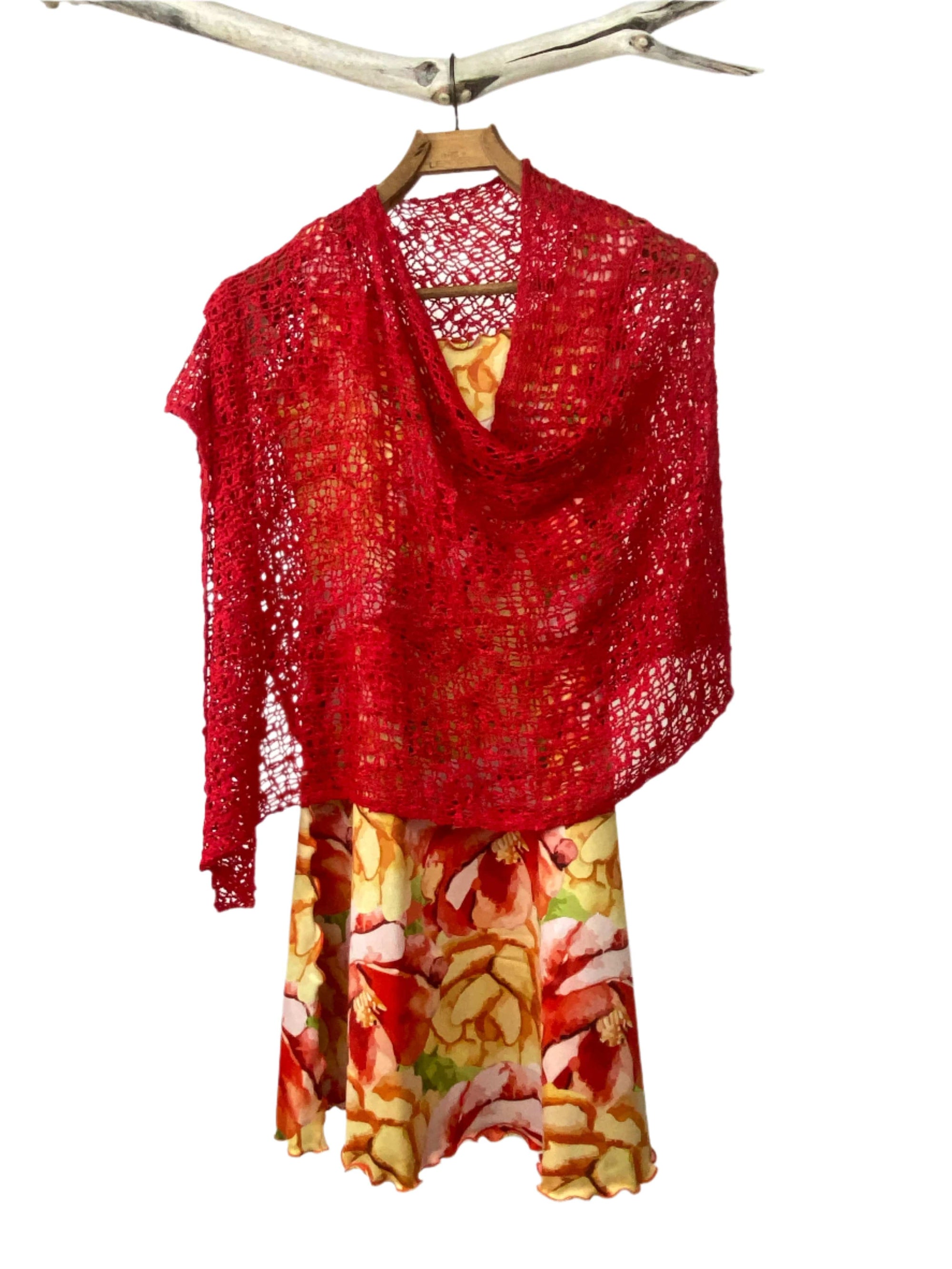 Tanami Poncho barn Popcorn Knit Poncho Biasa (Barn)