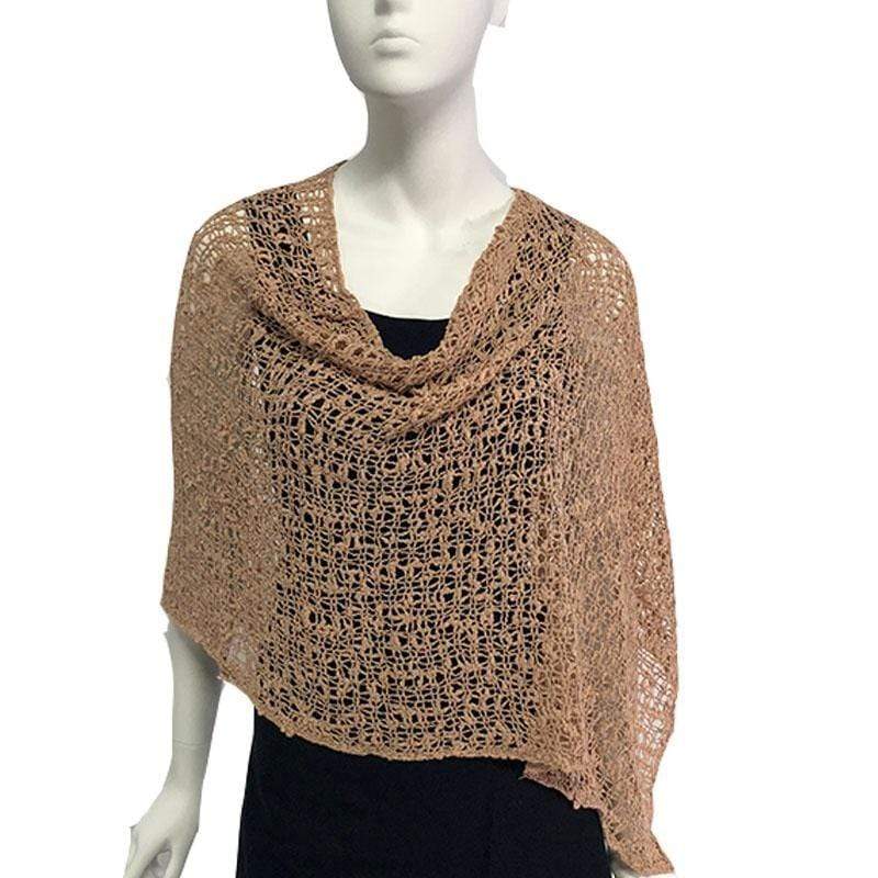 Tanami Poncho Brut Popcorn Knit Poncho Biasa (Brut)
