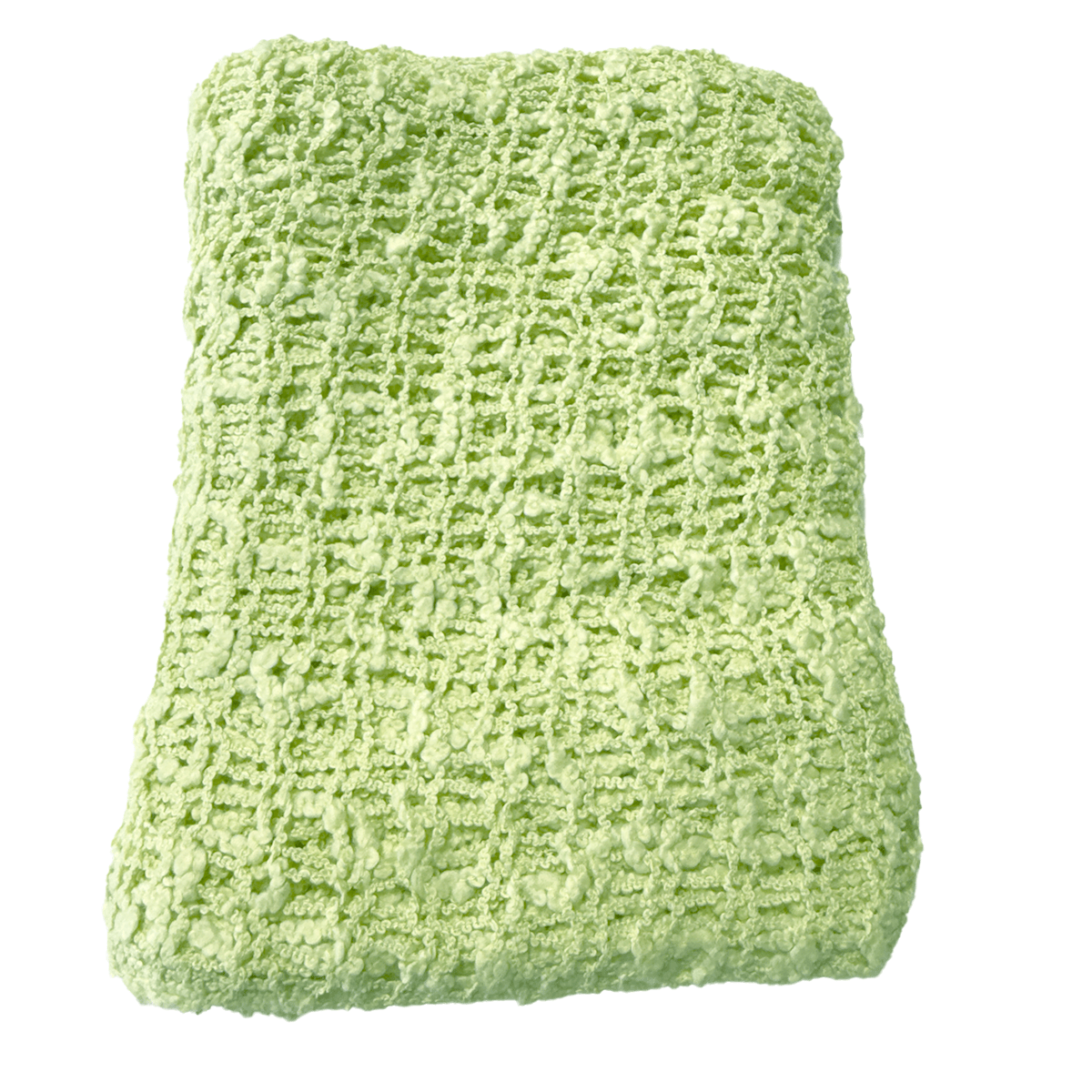Tanami Poncho Honeydew Popcorn Knit Poncho Biasa (Honeydew)