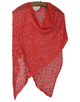 Tanami Poncho Salmon Popcorn Knit Poncho Biasa (Salmon)