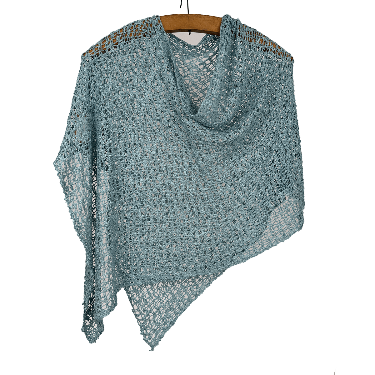 Tanami Poncho Tourmaline Popcorn Knit Poncho Biasa (Tourmaline)