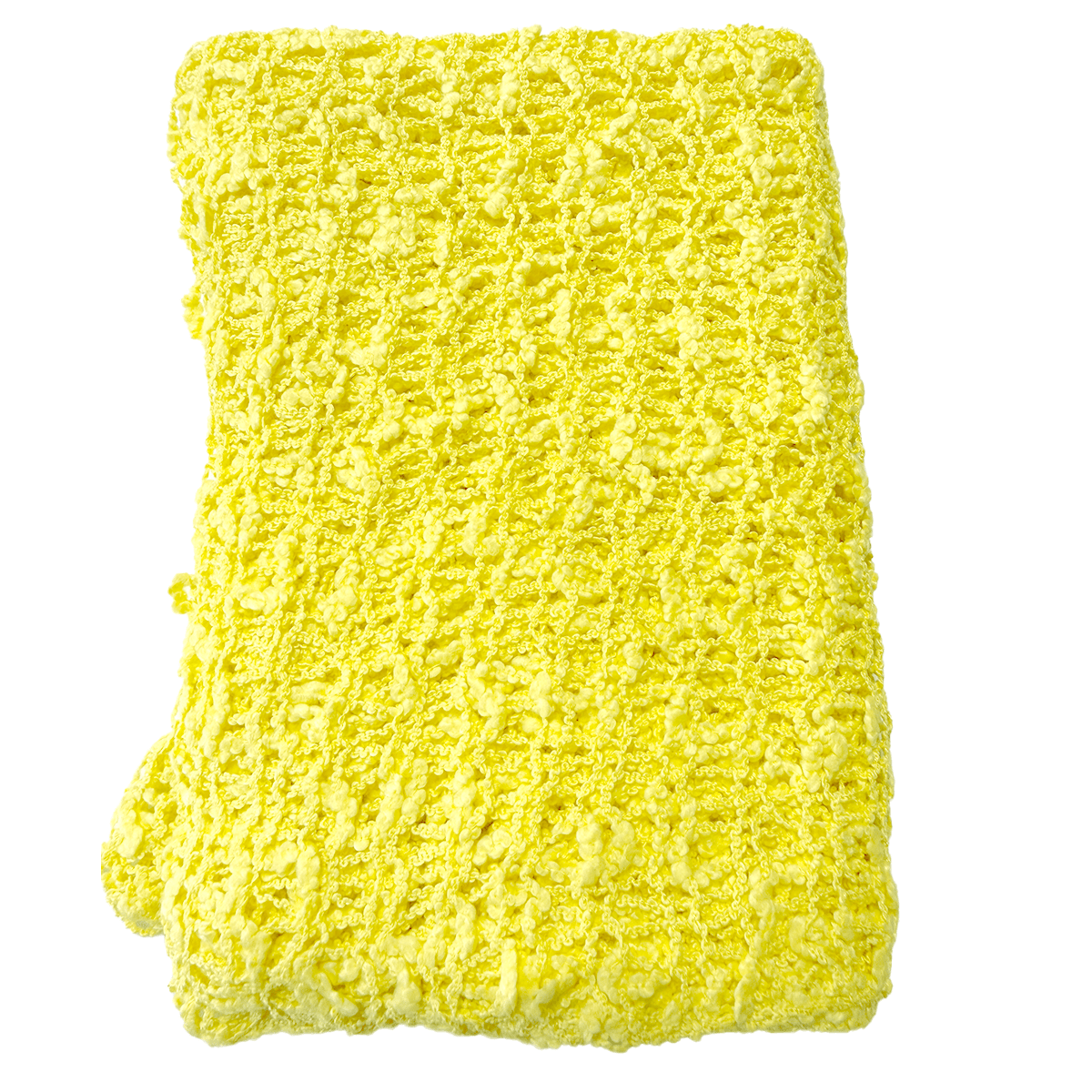 Tanami Poncho Yellow Popcorn Knit Poncho Biasa (Yellow)
