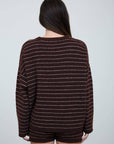 The Workshop Studio Sweater STRIPE CREW NECK BOXY PULLOVER SWEATER