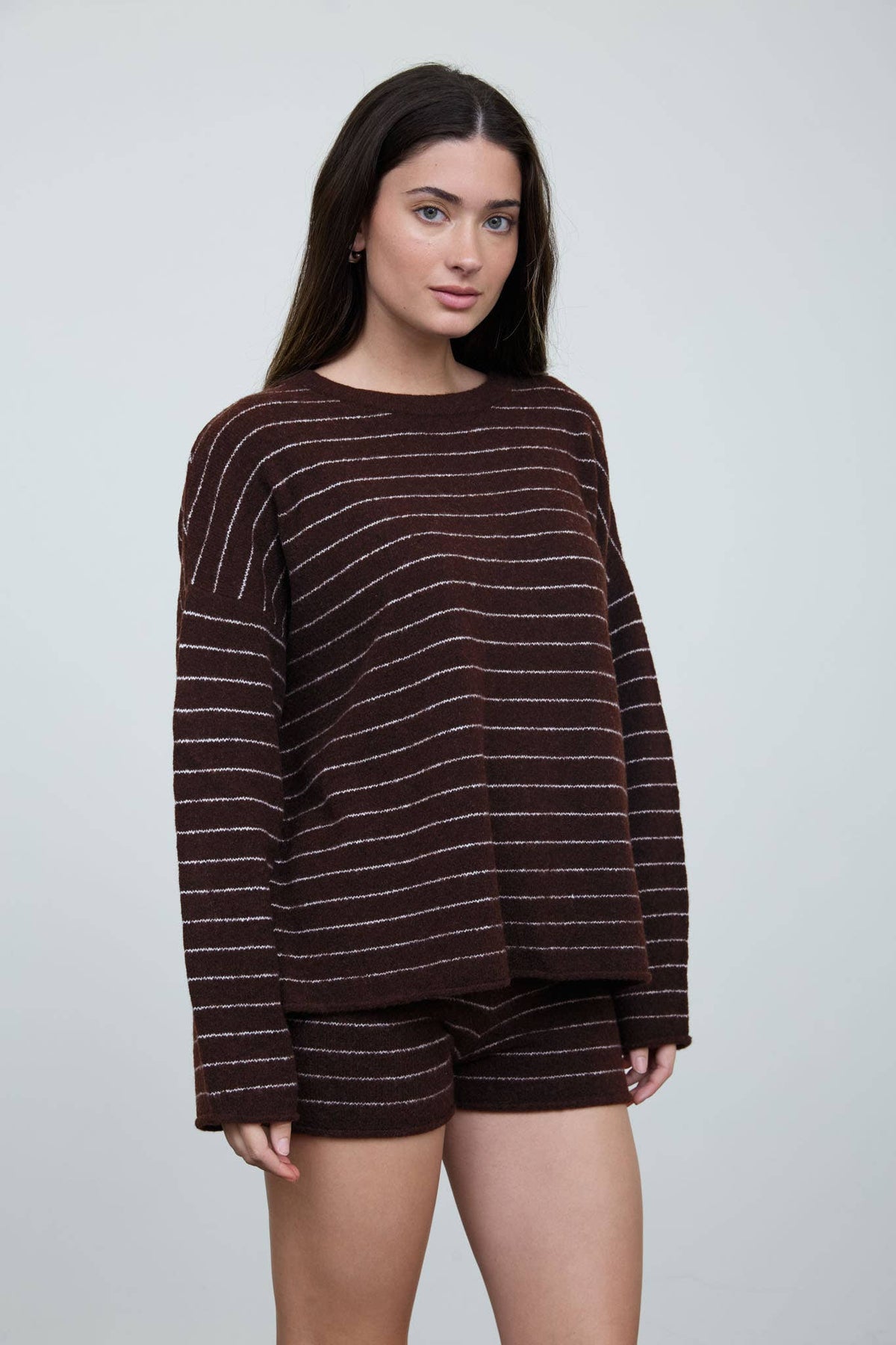 The Workshop Studio Sweater STRIPE CREW NECK BOXY PULLOVER SWEATER