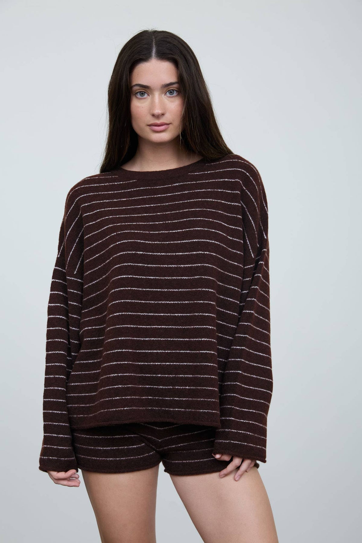 The Workshop Studio Sweater STRIPE CREW NECK BOXY PULLOVER SWEATER
